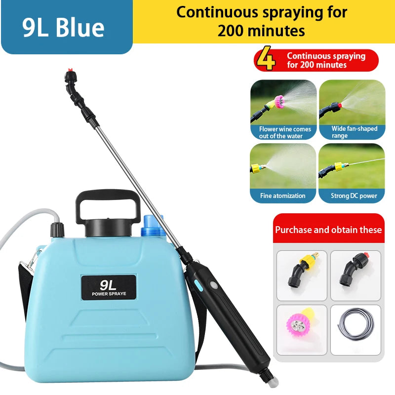 9L Electric Backpack Garden Sprayer – Rechargeable & Portable