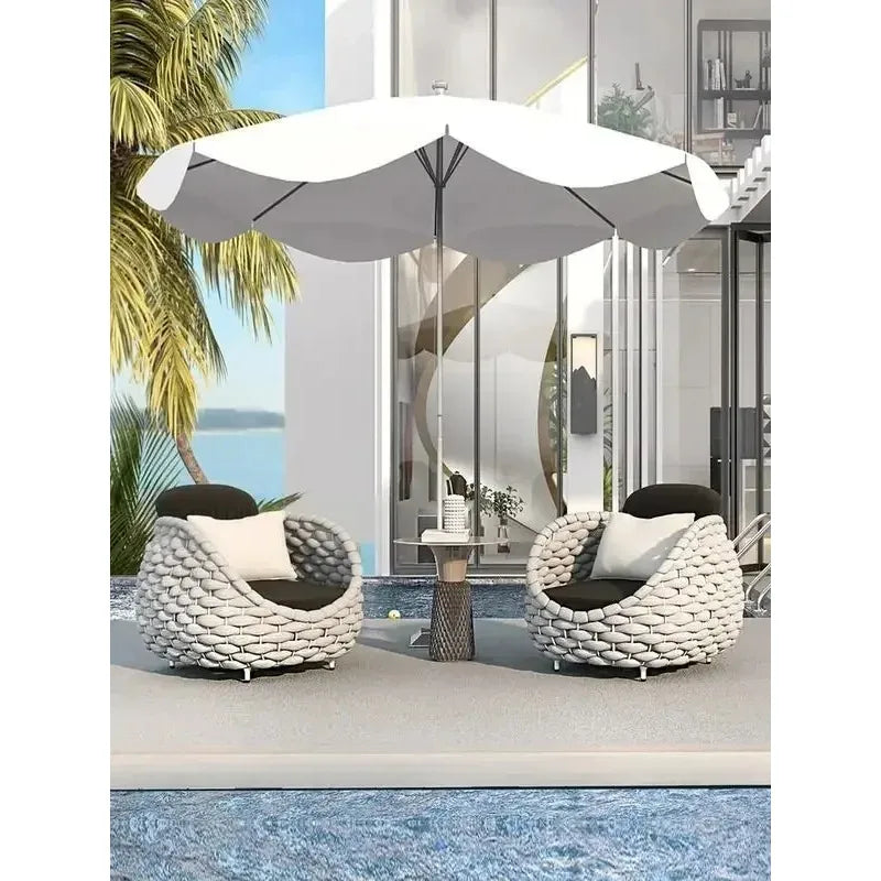 Modern Outdoor Rattan Loveseat – Stylish Patio & Balcony Sofa