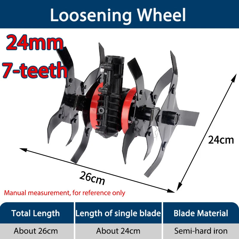24mm 7-Teeth Lawn Mower & Trimmer Accessory – Weeding & Soil Tools