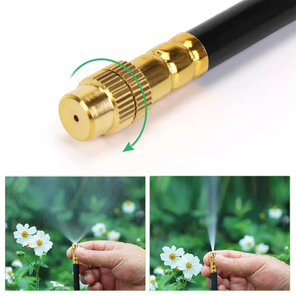 Outdoor Misting Cooling System with 360° Adjustable Nozzles