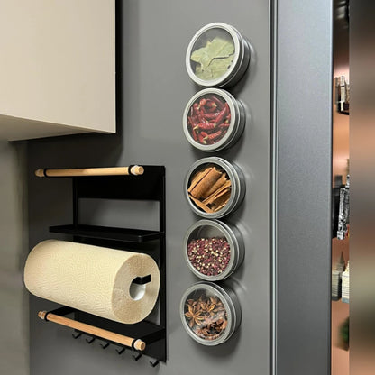 Magnetic Spice Tins Set – Wall Mounted Spice Jars