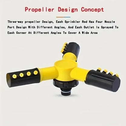 360° Rotating Garden Sprinkler – Large Lawn Irrigation