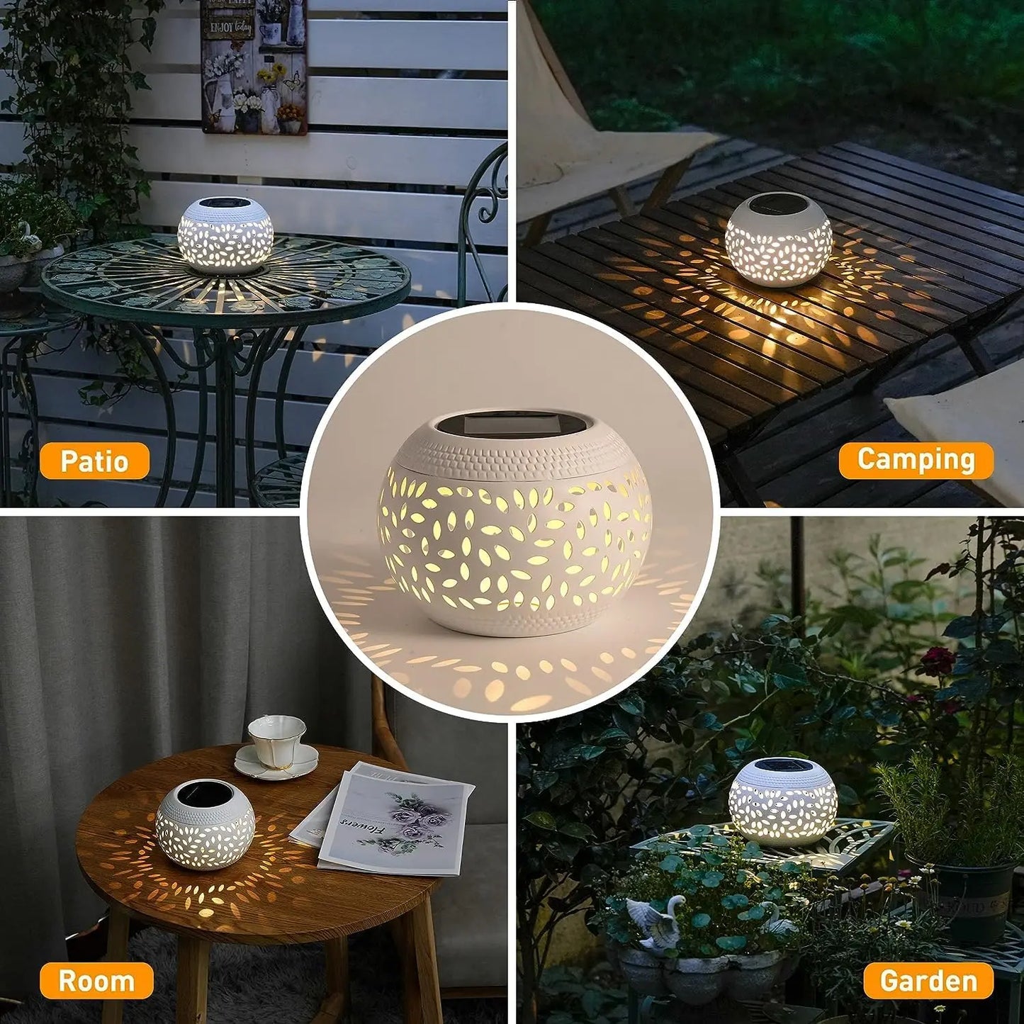 “Solar LED Lantern – Patio & Garden Table Light”
