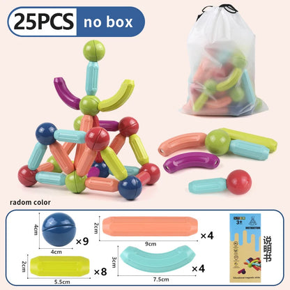 Magnetic Building Blocks Set – STEM Educational Construction Toy for Kids