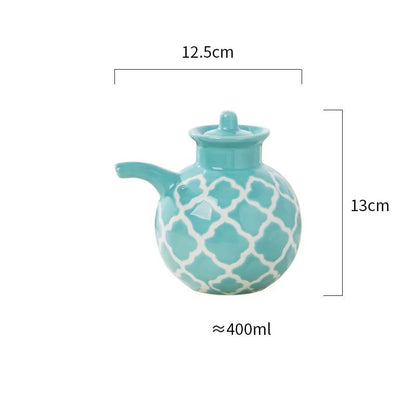 BPA-Free Ceramic Olive Oil & Vinegar Bottle – Stylish Kitchen Dispenser
