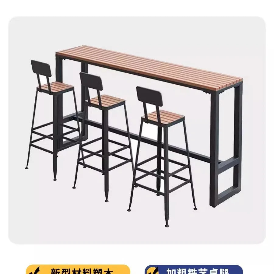 Modern Outdoor Balcony Bar Table & Chair Set