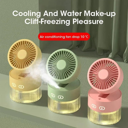 Portable Mini Mist Cooling Fan with LED Light