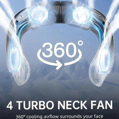 4000mAh Bladeless Neck Fan Portable 3-Speed Fan