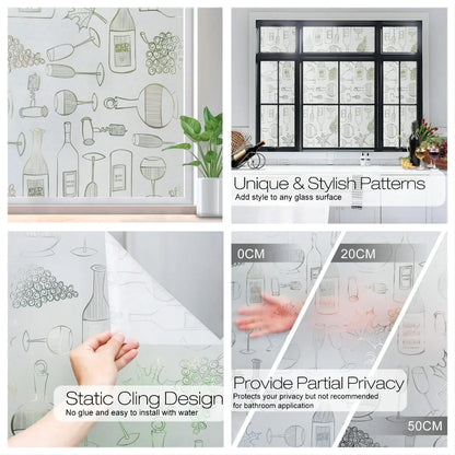 Frosted Window Privacy Film – Static Cling & UV Protection