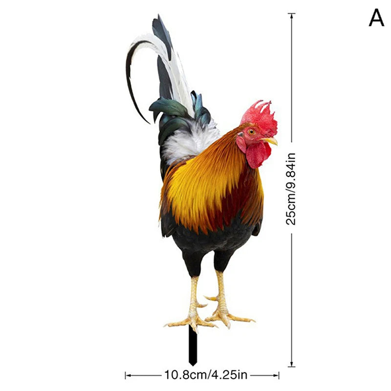 Rooster Garden Statue – Outdoor Chicken Yard Decor