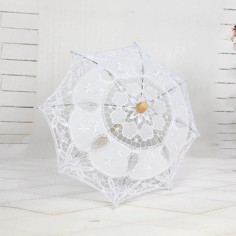 Elegant Cotton Lace Umbrella – Wedding & Outdoor Parasol