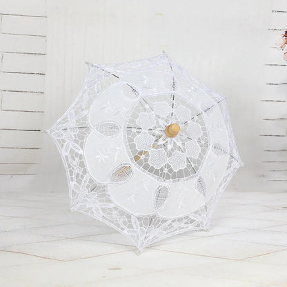 Elegant Cotton Lace Umbrella – Wedding & Outdoor Parasol