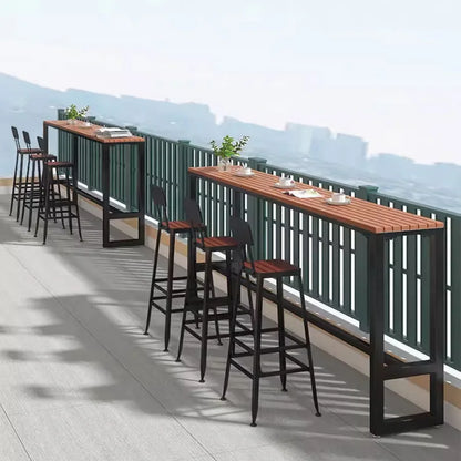 Modern Outdoor Balcony Bar Table & Chair Set