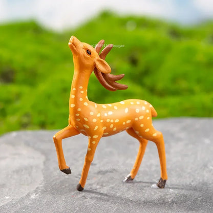 Mini Sika Deer Figurines – Cute Shelf & Table Decor