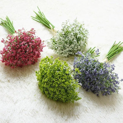 Gypsophila Baby’s Breath Artificial Bouquet – 16 Stems Decor Flowers