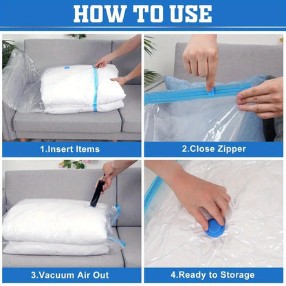 Vacuum Storage Bags – Space-Saving, Reusable Organizer