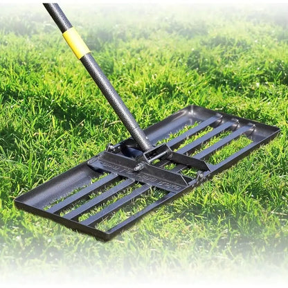 Stainless Steel Lawn Leveling Rake – Heavy Duty & Adjustable