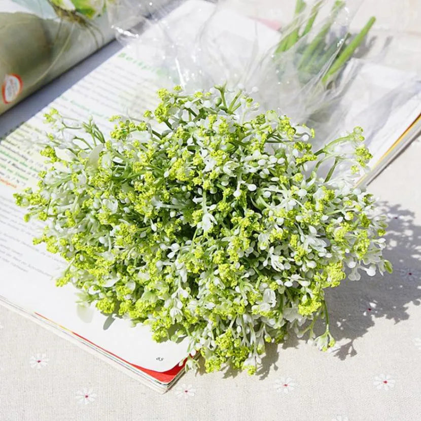 Gypsophila Baby’s Breath Artificial Bouquet – 16 Stems Decor Flowers