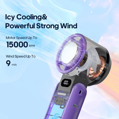 Portable Foldable Handheld Cooling Fan – 3600mAh Rechargeable Fan