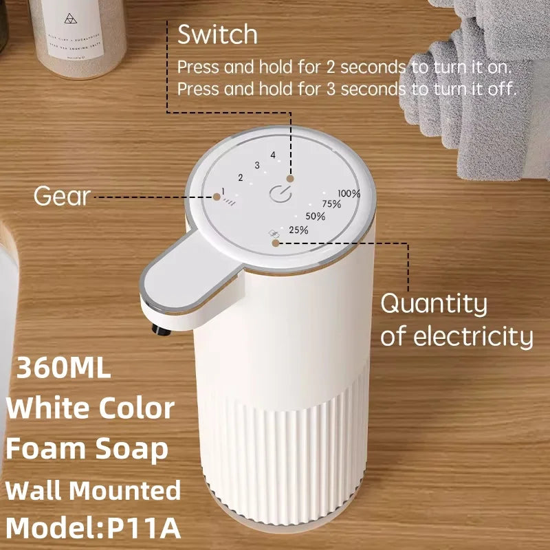 380ml Touchless Foam Soap Dispenser – USB Rechargeable