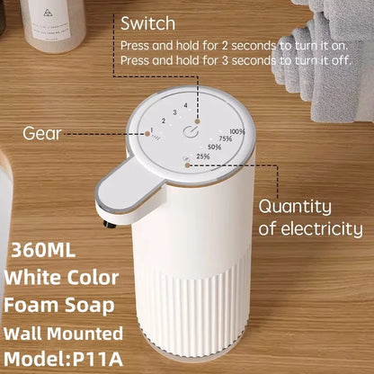 380ml Touchless Foam Soap Dispenser – USB Rechargeable