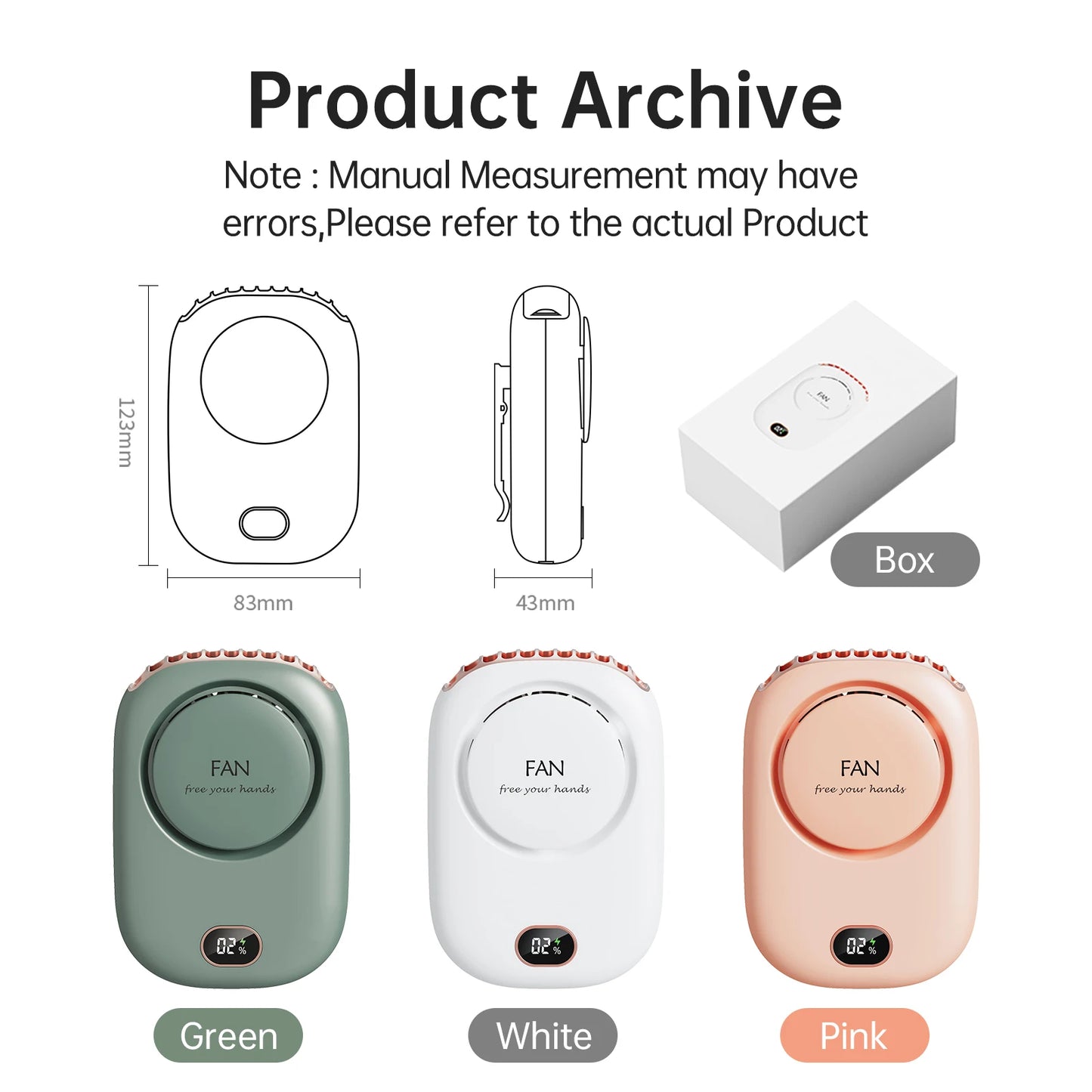 Portable Neck Cooling Fan – USB Rechargeable Bladeless Fan