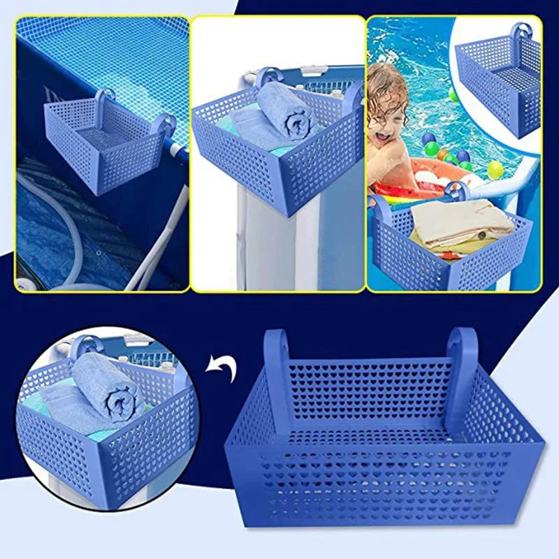 Poolside Cup & Tool Organizer – Above Ground Pool Accessory