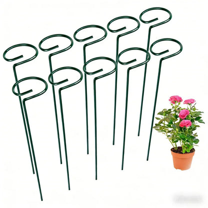 Adjustable Plant Support Stakes – Durable Metal Garden Support Rings