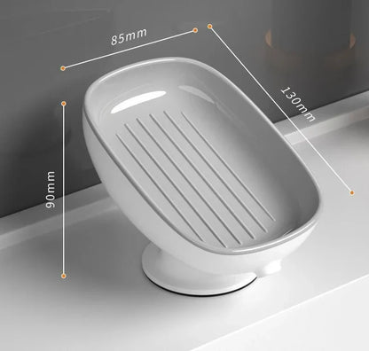Self Draining Suction Soap Holder – Bathroom & Kitchen Soap Dish