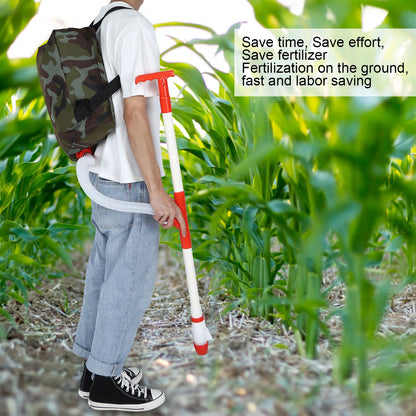 Manual Fertilizer Spreader with Adjustable Flow & Bag