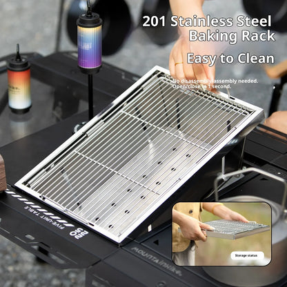 Ultra-Light Foldable Camping IGT Table – Portable Outdoor Cooking Stand