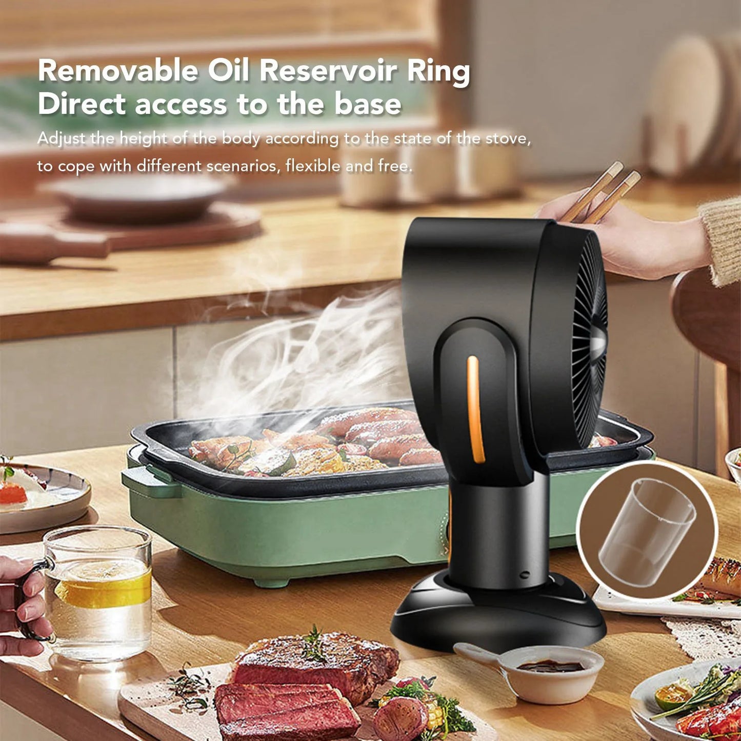 Mini USB Desktop Range Hood – 2-Speed Smoke Extractor