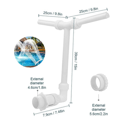 Double Head LED Pool Fountain – Splash, Cool & Relax