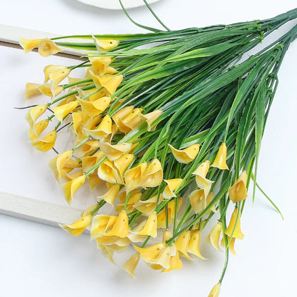 33cm Artificial Calla Lily Bouquet – Silk Flowers for Home & Wedding