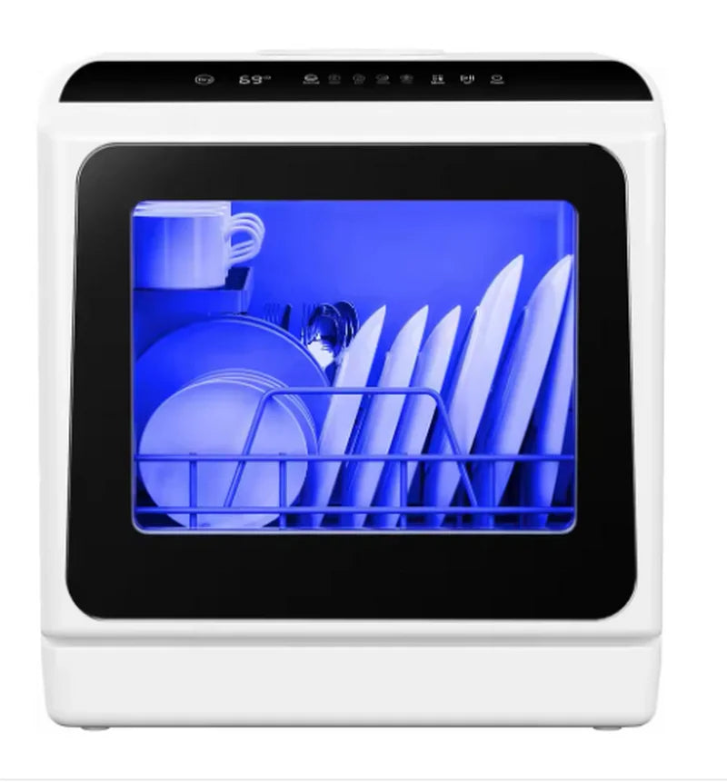 Portable Countertop Mini Dishwasher – 5L Built-In Tank, No Installation Needed