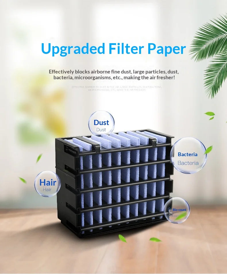 USB Air Cooler & Humidifier – Silent Desktop Fan