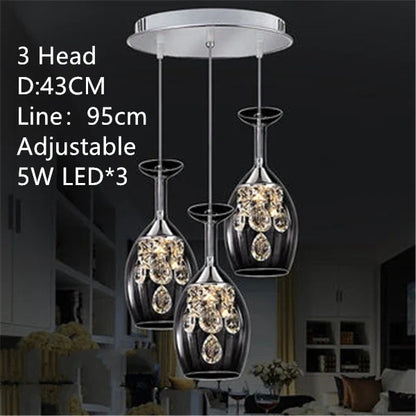 Nordic Glass LED Pendant – Modern Hanging Light