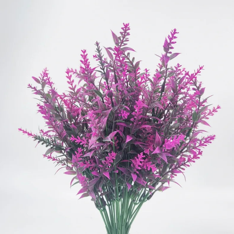 Faux Lavender Flowers – UV Resistant Artificial Plant Set (3/5/10 Pcs)