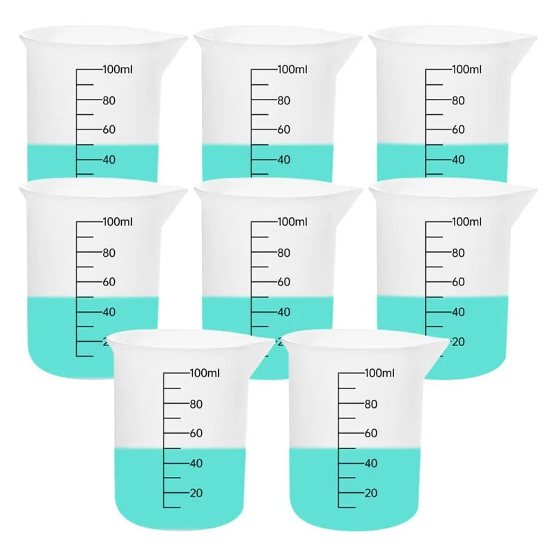 Silicone Measuring Cups 3PCS – 100ml for Resin & Crafts