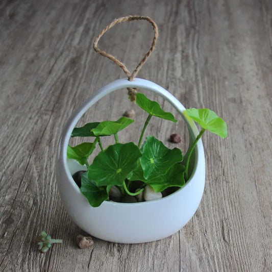 Ceramic Hanging Succulent Planter – Indoor & Outdoor Flower Pot