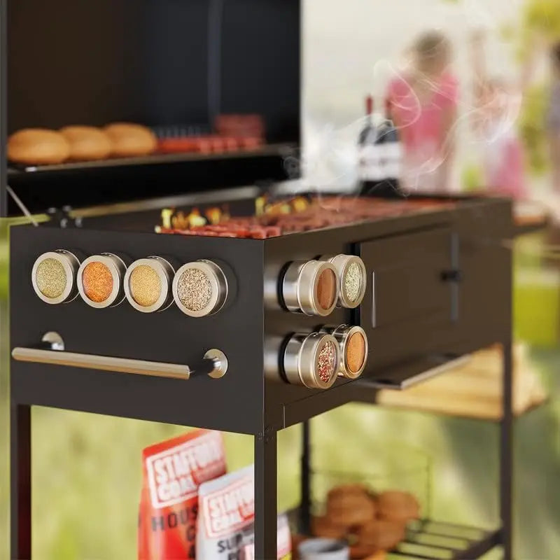 Magnetic Spice Tins Set – Wall Mounted Spice Jars