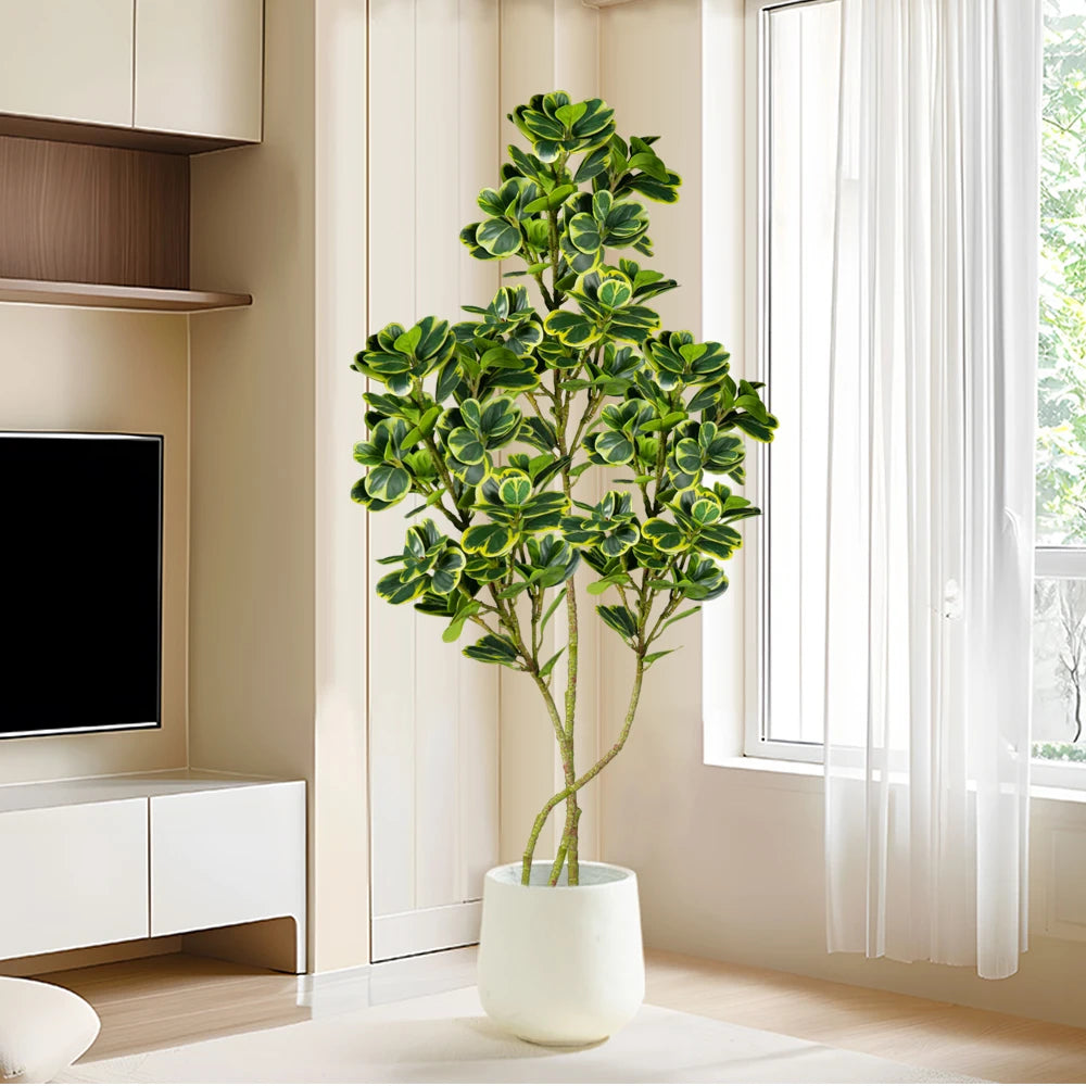 Artificial Ficus Tree – 76cm / 115cm Green Heart Leaves