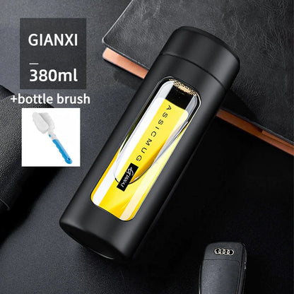 GIANXI 380ML Portable Glass Teacup – Anti-Scald & Durable