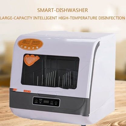 Compact Smart Countertop Dishwasher with Auto Drying (4–6 Place Settings)