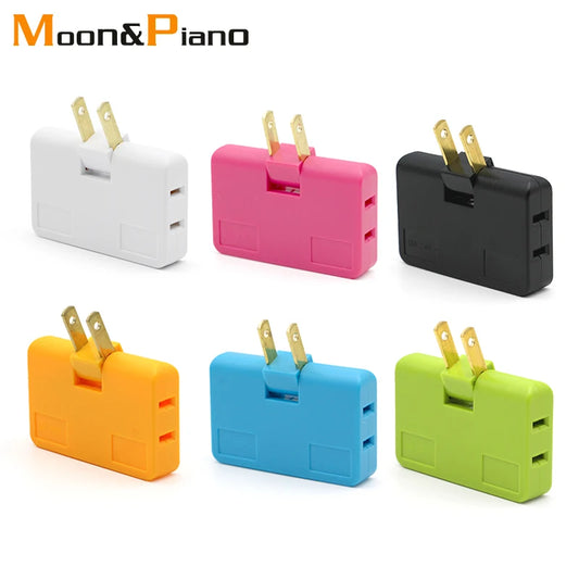 US 3-in-1 Rotatable Extension Plug Adapter