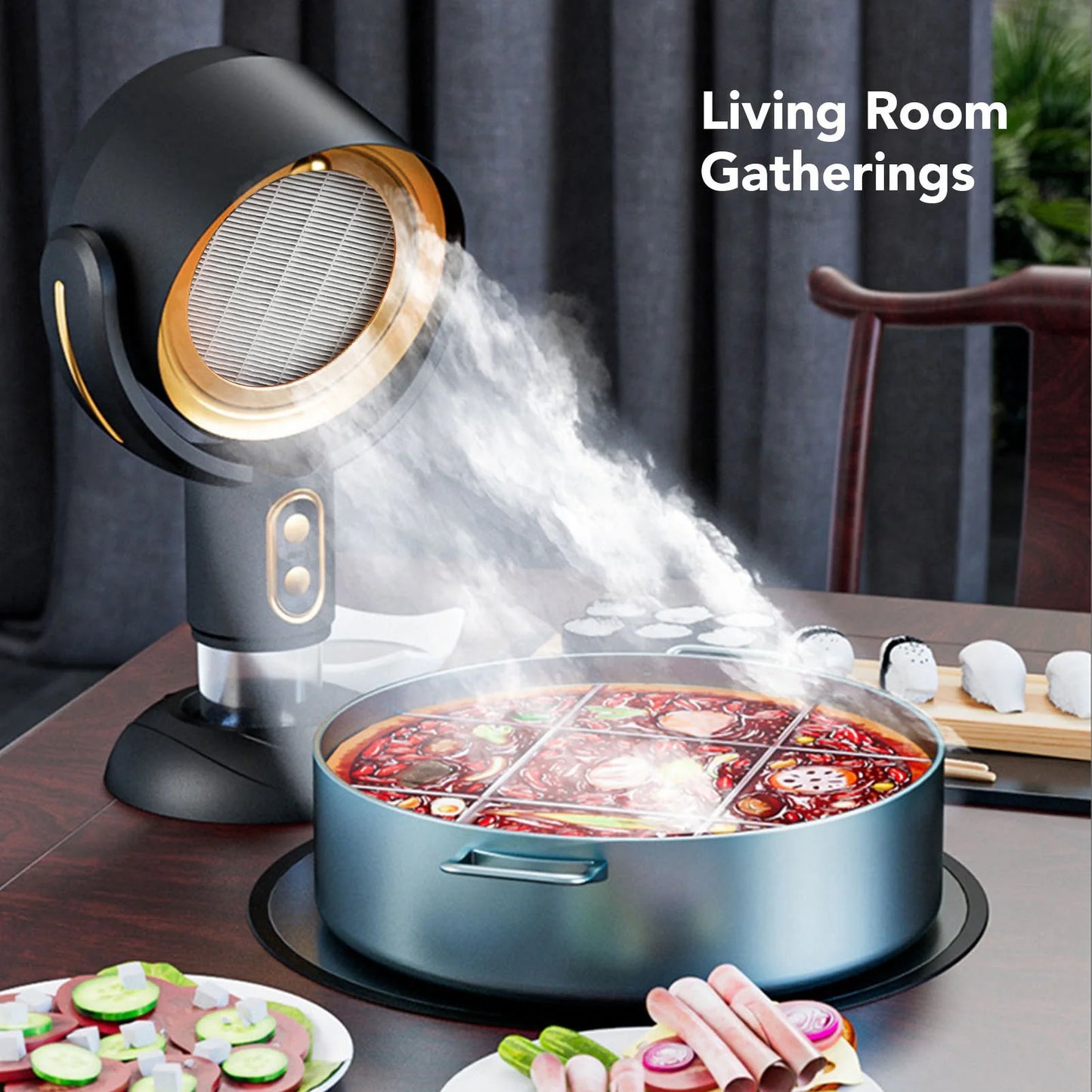 Mini USB Desktop Range Hood – 2-Speed Smoke Extractor