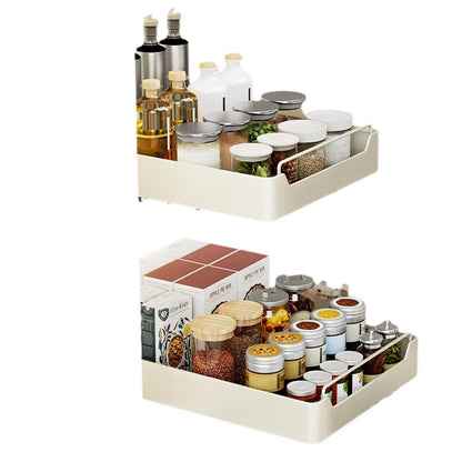 Pull-Out Metal Kitchen Drawer Organizer | Spice & Cabinet Rack