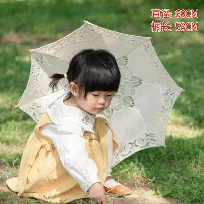 Elegant Cotton Lace Umbrella – Wedding & Outdoor Parasol