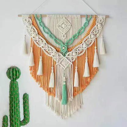 Boho Macrame Wall Hanging – Handwoven Cotton Décor