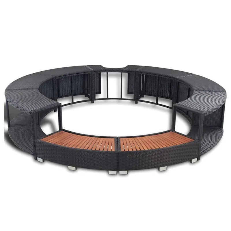 LuxeCurve Outdoor Rattan Sofa Set